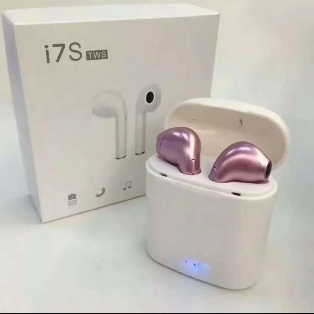 ✅i7S Wireless Bluetooth Headphone For iPhone,Android,LG,LAPTOP With Charging BOX